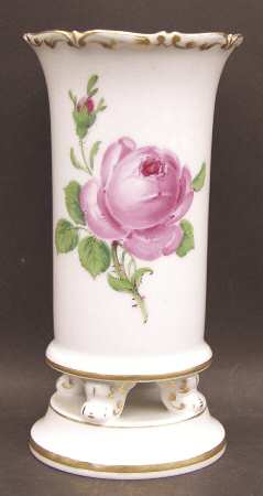 Rose Pink ("X" Backstamp) 5" Claw Footed Urn Vase