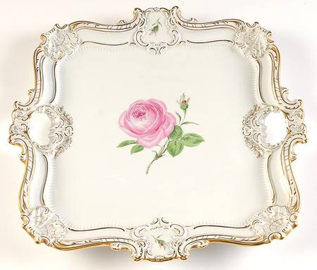 Rose Pink ("X" Backstamp) 16" Square Tray