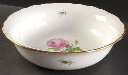 Rose Pink ("X" Backstamp) 11" Large Salad Serving Bowl