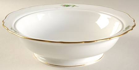 Rose Pink ("X" Backstamp) Round Vegetable No Lid