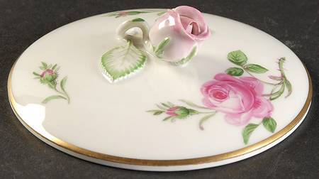 Rose Pink ("X" Backstamp) Lid for Round Butter