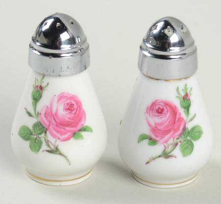 Rose Pink ("X" Backstamp) Salt & Pepper Set