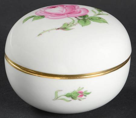 Rose Pink ("X" Backstamp) Round Box & Lid