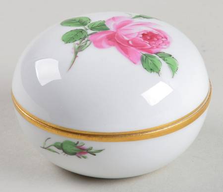 Rose Pink ("X" Backstamp) 3" Round Box & Lid