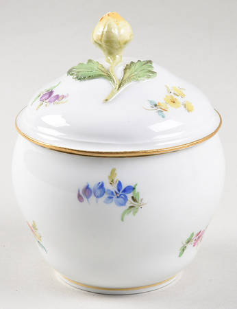 Scattered Flowers ("X" Backstamp) Sugar Bowl & Lid