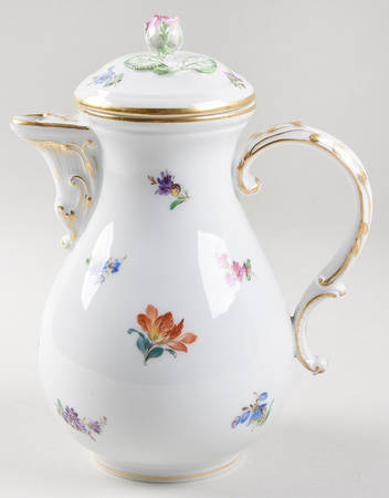 Scattered Flowers ("X" Backstamp) Mini Coffee Pot & Lid