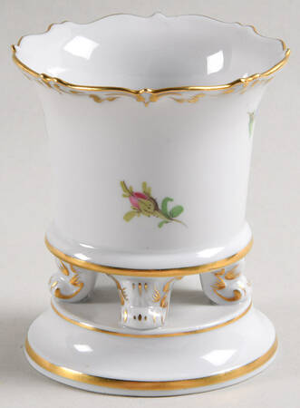 Scattered Flowers ("X" Backstamp) 3" Claw Footed Urn Vase