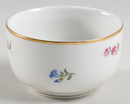 Scattered Flowers ("X" Backstamp) Individual Open Sugar Bowl