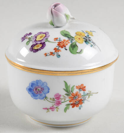 Scattered Flowers ("X" Backstamp) Mini Sugar Bowl & Lid