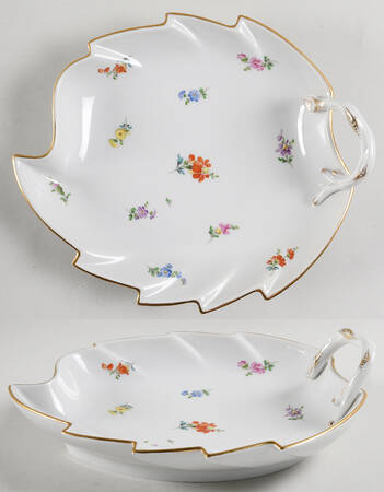 Scattered Flowers ("X" Backstamp) 9" Leaf Dish