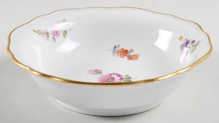 Scattered Flowers ("X" Backstamp) Fruit/Dessert (Sauce) Bowl