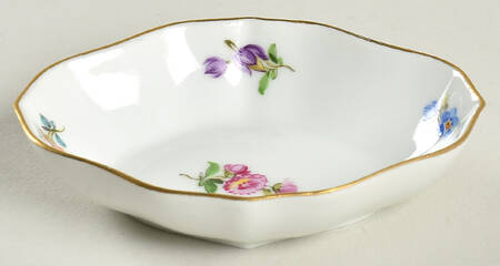 Scattered Flowers ("X" Backstamp) Individual Salt Dip