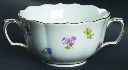 Scattered Flowers ("X" Backstamp) Footed Bouillon Cup