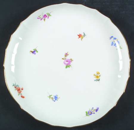 Scattered Flowers ("X" Backstamp) Deep Round Platter
