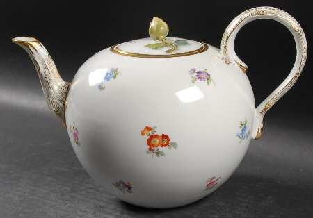 Scattered Flowers ("X" Backstamp) Teapot & Lid