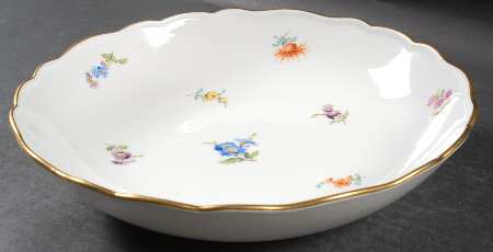 Scattered Flowers ("X" Backstamp) 9" Round Vegetable Bowl