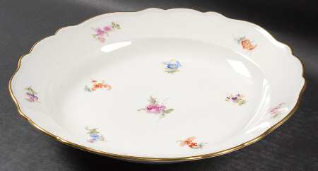 Scattered Flowers ("X" Backstamp) 12" Deep Round Platter