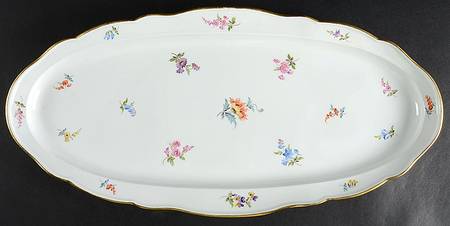 Scattered Flowers ("X" Backstamp) 21" Fish Platter