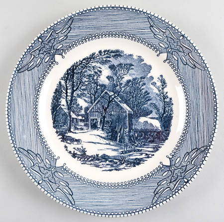 Currier & Ives 11" Chop Plate (Round Platter)