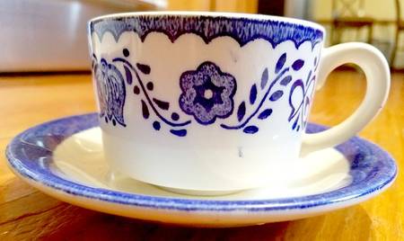 Lovebirds Flat Cup & Saucer Set