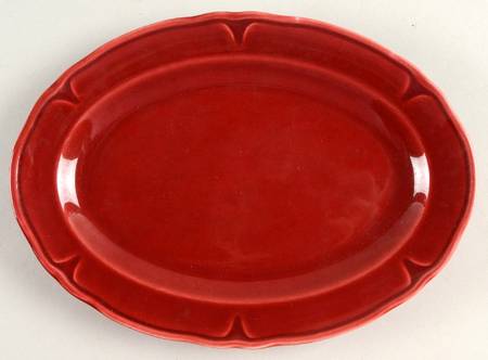 Petal Burgundy 9" Oval Serving Platter