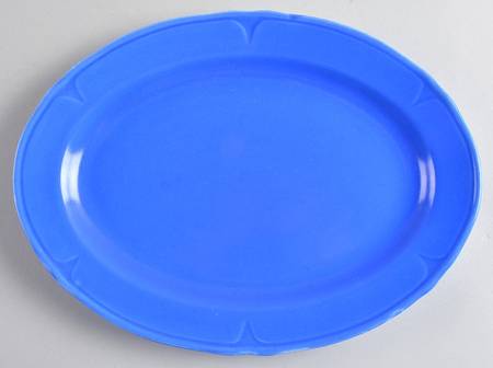 Petal Dark Blue 11" Oval Serving Platter