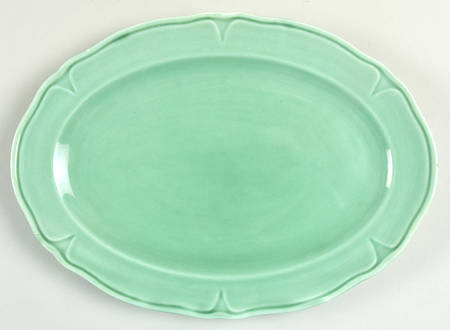 Petal Green 9" Oval Serving Platter