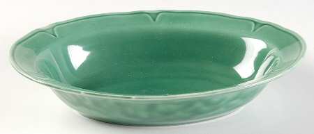 Petal Green 9" Oval Vegetable Bowl