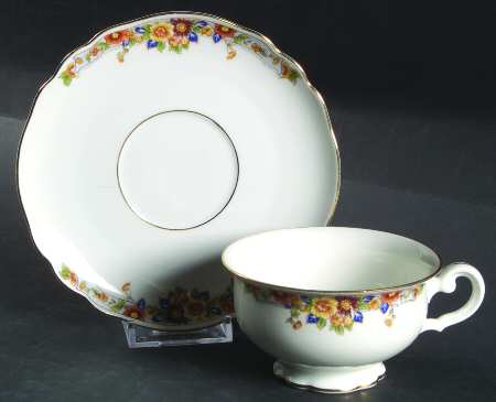 The Autumn Footed Cup & Saucer Set
