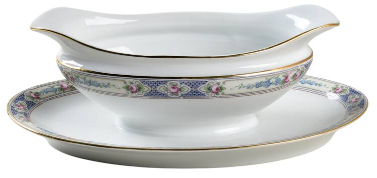 The Baden Gravy Boat with Attached Underplate