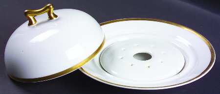 Baronial, The Round Covered Butter with Strainer