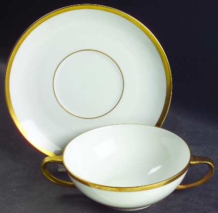 Baronial, The Flat Cream Soup Bowl & Saucer Set