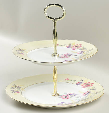 The Belmont 6 5/8"-10"  2 Tiered Serving Tray (Dp, Sp) HC