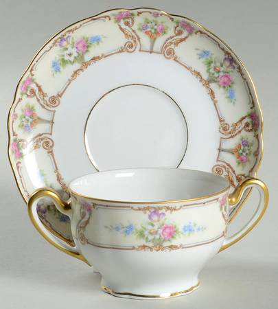 The Empress Footed Bouillon Cup & Saucer