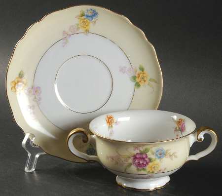 The Glencoe Footed Bouillon Cup & Saucer