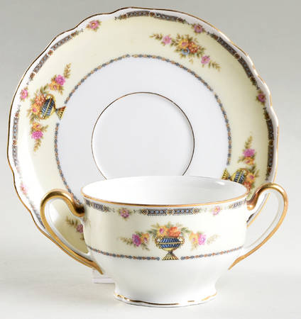 Locarno Footed Bouillon Cup & Saucer