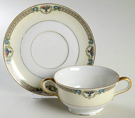 MUE15 Footed Bouillon Cup & Saucer