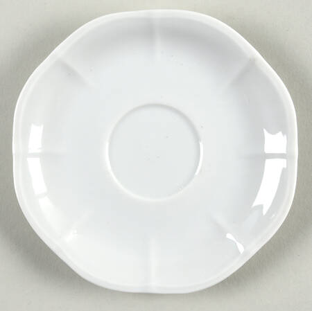 Embossed White Saucer for Demitasse Cup
