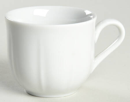 Embossed White Flat Demitasse Cup