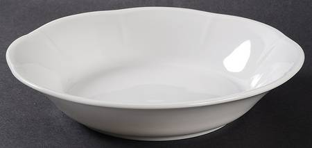 Embossed White Coupe Soup Bowl