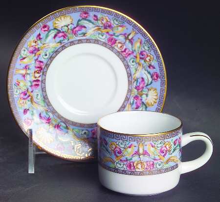 French Court Flat Demitasse Cup & Saucer Set