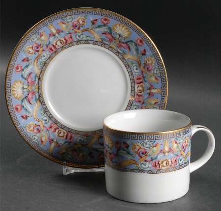 French Court Flat Cup & Saucer Set