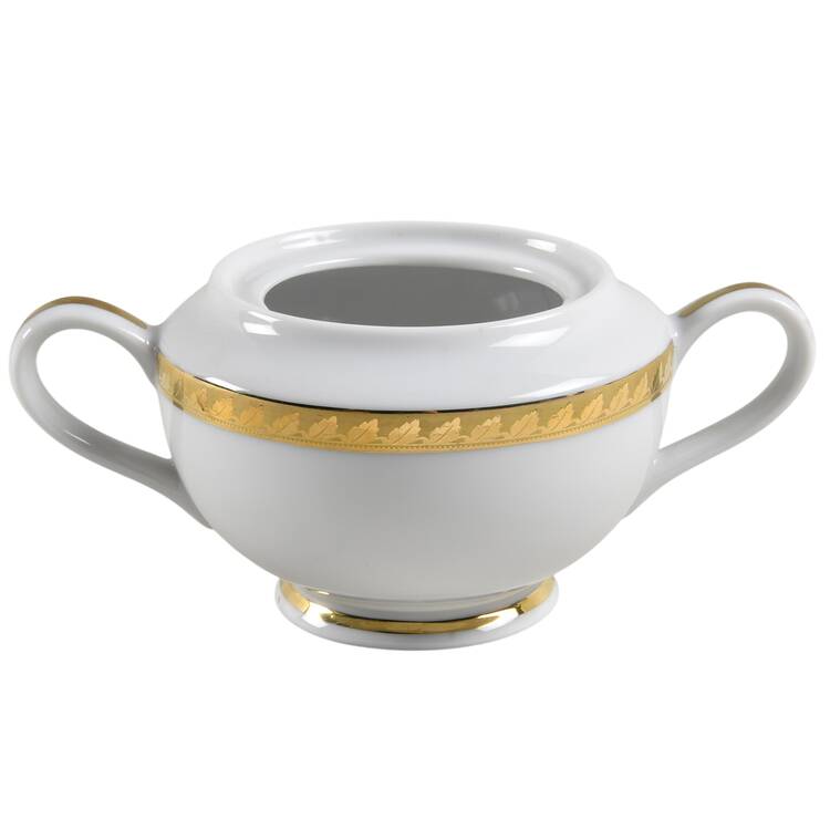 Golden Leaf Sugar Bowl No Lid by Muirfield