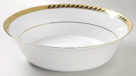 Golden Leaf 9" Round Vegetable Bowl