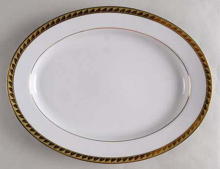 Golden Leaf 13" Oval Serving Platter