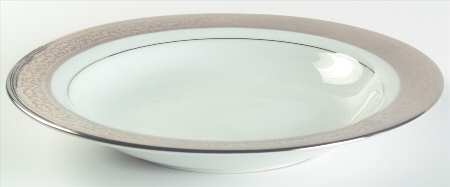 Magnificence Platinum Large Rim Soup Bowl