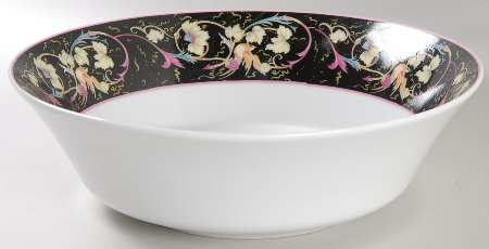 Midnight Garden 9" Round Vegetable Bowl