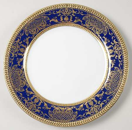 Pompadour Blue Salad Plate