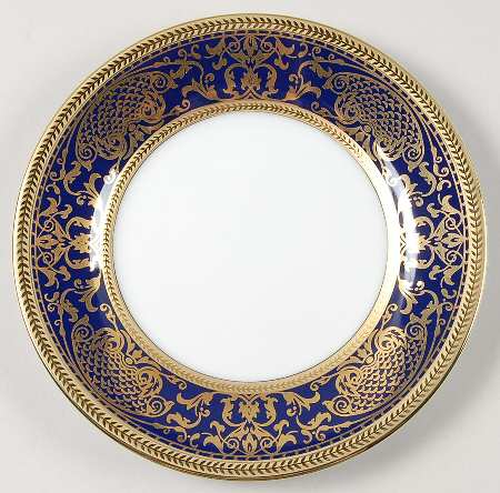 Pompadour Blue Bread & Butter Plate