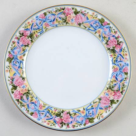 Ribbons & Pearls Salad Plate